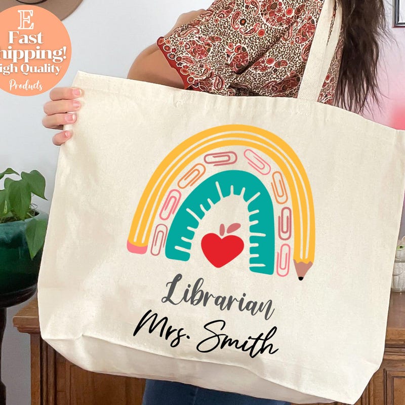 Library Book Bag - Etsy