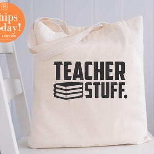 Teacher Stuff  tote bag, Teacher tote bag, teacher appreciation,rainbow design,teachers gift, teacher appreciation gift, gift for teacher