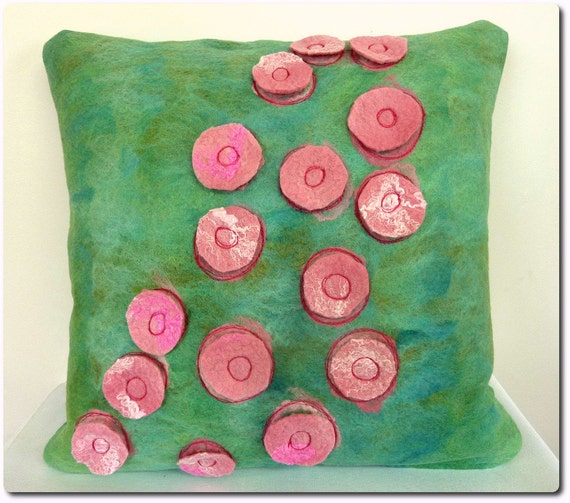 Items similar to Decorative Pillow Cover. Wool Felt Cushion Cover