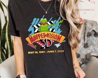 Goodbye Muppet Vision 3D Shirt | Final Day Disney Tribute Tee | Ride Closing 2025 | Retro Kermit Farewell | Comfort Colors