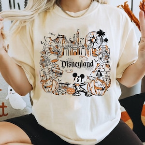Disneyland Halloween carte de Zazzle.be Liste d'envies Vous avez des idées ? t-shirt vintage effrayant pour parc à thème | Chemise Mickey Squelette Comfort Colors | T-shirt automne magique Disney