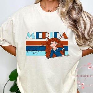 Retro Merida Disney Princess Shirt | Brave Merida Comfort Colors Tee | Vintage Disney Trip Shirt | Family Matching Park Outfit Idea