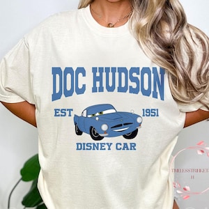 Retro Doc Hudson Shirt Disney Cars | Hudson Hornet Est. 1951 Tee | Vintage Pixar Family Matching Shirt | Comfort Colors Vacation Tee
