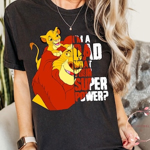 I’m a Dad What’s Your Superpower Shirt | Lion King-Inspired Father’s Day Tee | Simba & Mufasa Dad Shirt | Disney Family Gift | USA Seller
