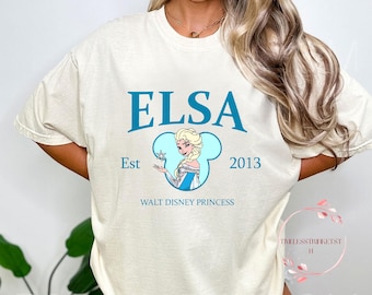 Elsa Prinzessin Shirt | Geschätzt. 2013 Komfort Farben Tee | Disney World T-Shirt | Gefrorene inspirierte Geschenk | Retro Vintage-Stil | Familien T-Shirt