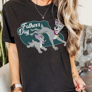 Father’s Day Dog Dad Shirt | Cute Cartoon Pup and Dad Tee | Disney-Inspired Father & Puppy Design | New Dad Gift | Family Matching Shirt