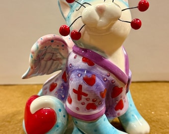 Selection of Amy Lacombe Whimsiclay Cat Figurine Collection Annaco