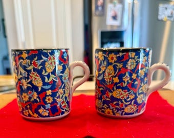 Two Nakkas Turkish Handpainted Coffee Mugs