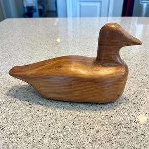 Hand Carved Wooden Duck