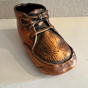 Bronzed baby shoe