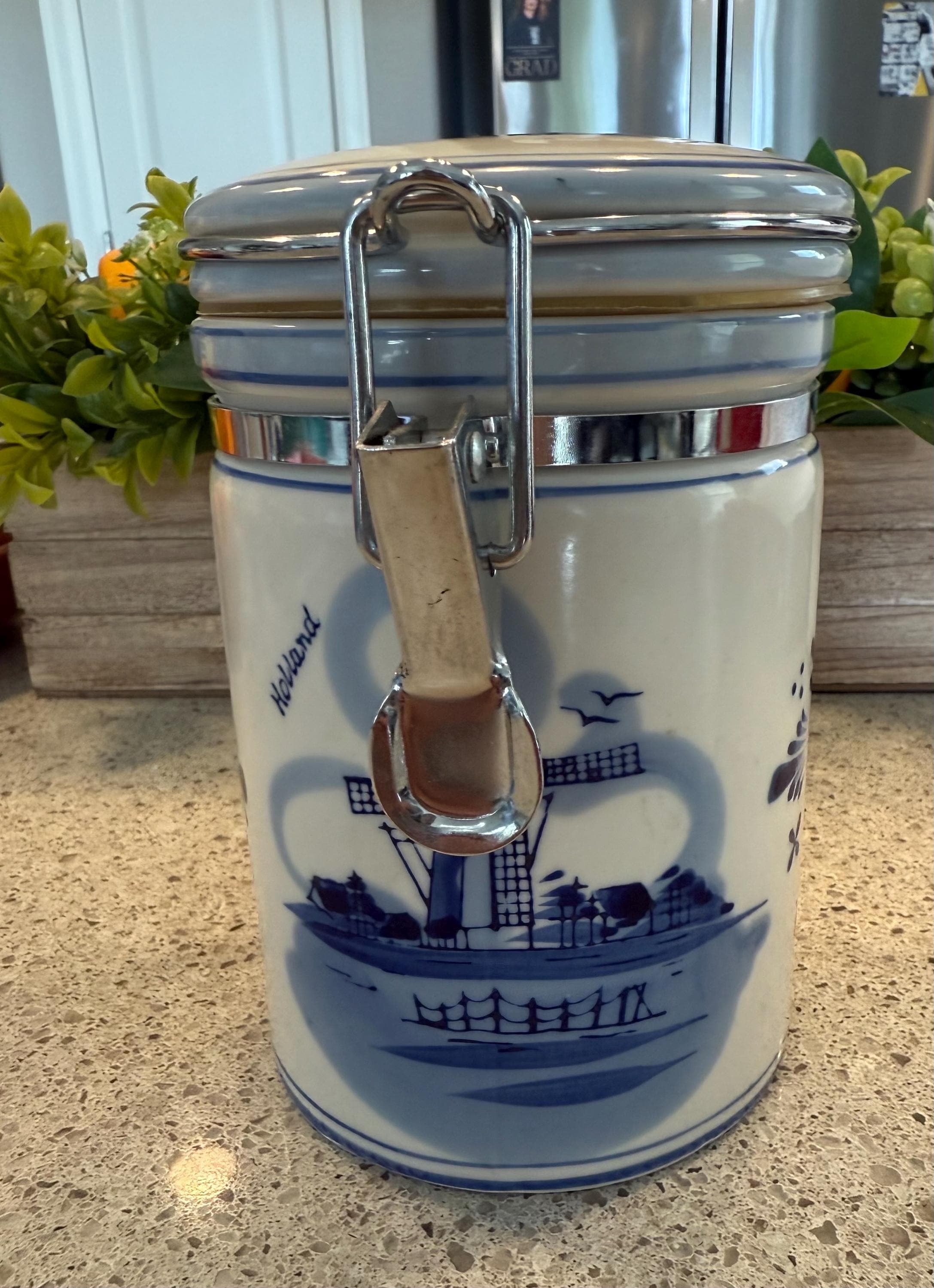 Ceramic Jar With Hinged Lid - Etsy