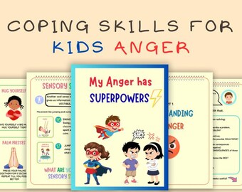 Anger Coping Skills for Kids | Emotional Regulation Activities | Calm Down Worksheets Printables for Children, Teachers & Parents