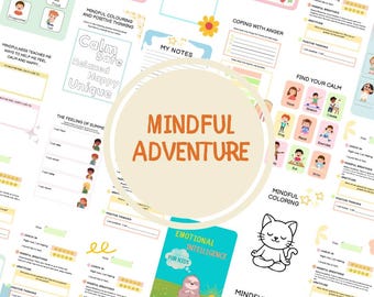 Emotional Intelligence Journal for Kids: Mindful Adventures Digital Product - Printable
