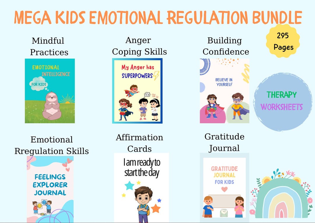 Mega Kids Emotional Regulation Bundle | Printable Tools for Kids ...