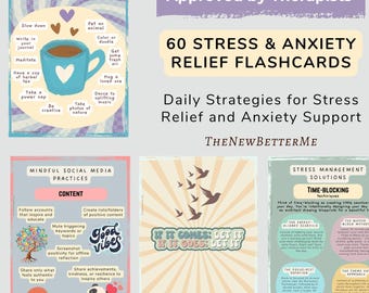 Flashcards en copingstrategieën voor stress- en angstverlichting (digitale download)