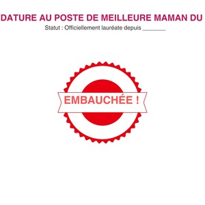 Carte Fête des Mères à imprimer- CV Meilleure Maman du Monde- Téléchargement numérique original et fun.