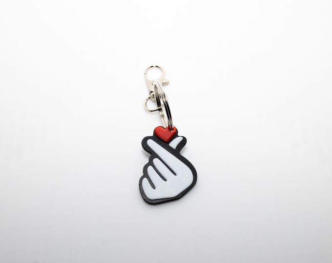 Finger Heart Keychain-- Korean Pop; K-Pop gift