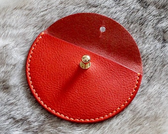 Handmade Italy Leather Minimalist Case For Small Item