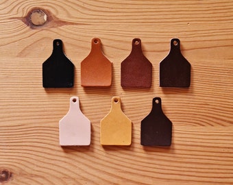 Blank Ear Tag Leather Tag With Hole Size 5cm X 3.2cm