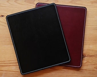 Natural Leather Mouse Pad Size 7.5inch X 9inch Black, Burgundy