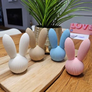 2 Stampo In Silicone Per Pasqua A Forma Di Coniglio E Uovo - 3D Per Raysin, Sapone, Torte - 3