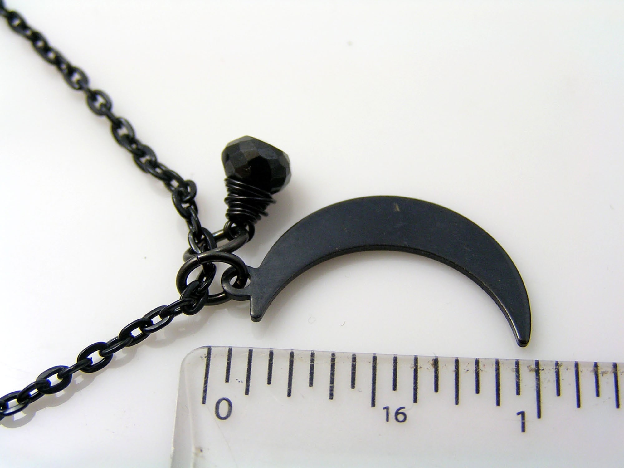 Black Moon Necklace, Black Spinel Gemstone, N2366 - Etsy Black Moon Necklace, Black Spinel Gemstone, N2366 - Etsy