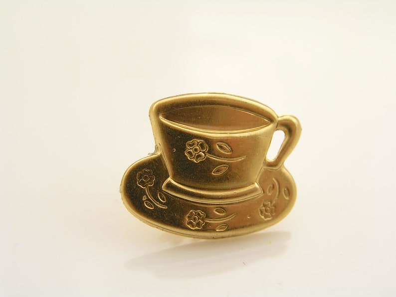 Coffee Cup Brooch Tea Cup Pin Coffee Cup Tie Tack Coffee Etsy