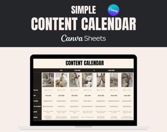 Social Media Content Planner on Canva Sheets
