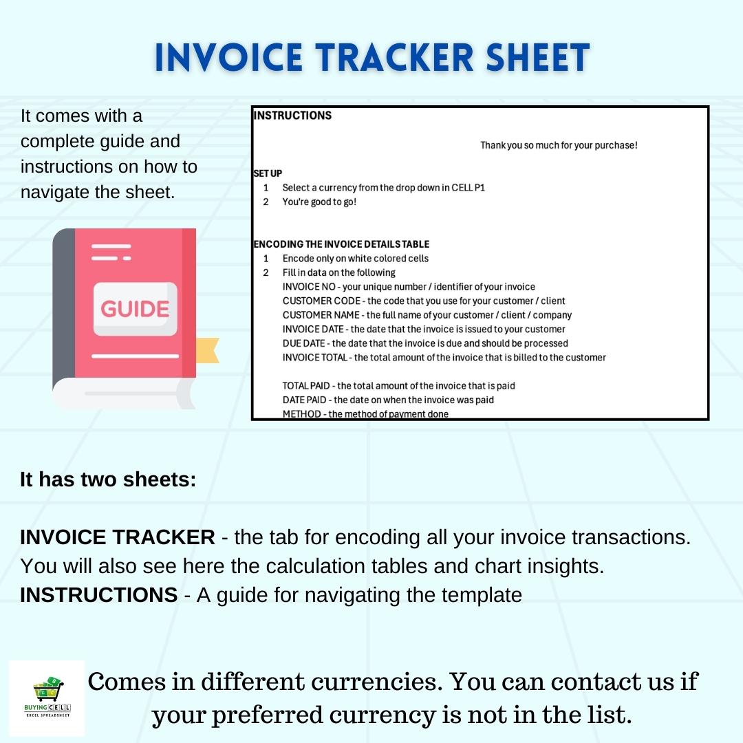 Invoice Tracker Google Sheets & Excel | Automated Payment Tracking ...