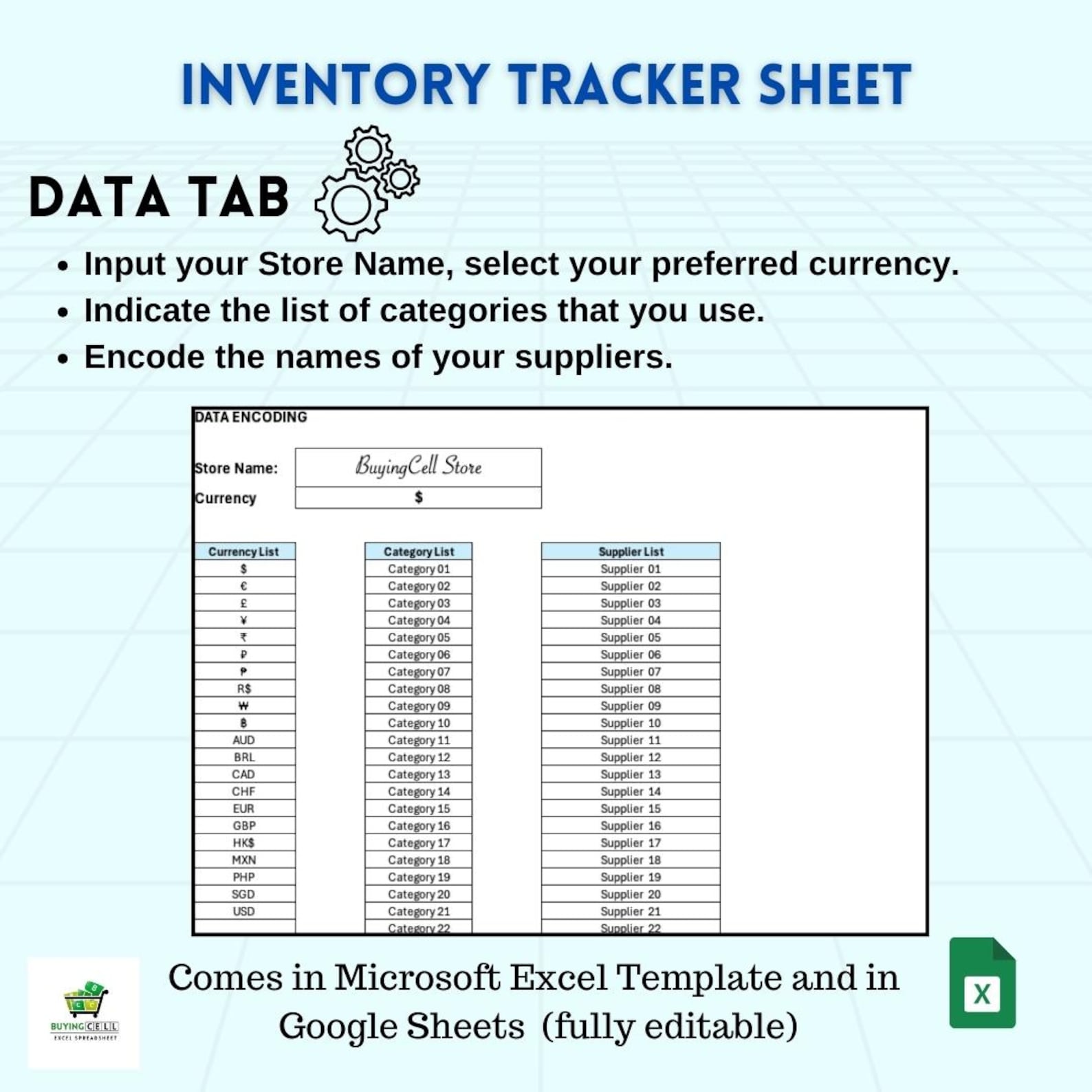 Inventory Tracker Google Sheets & Excel | Automated Stock Management ...
