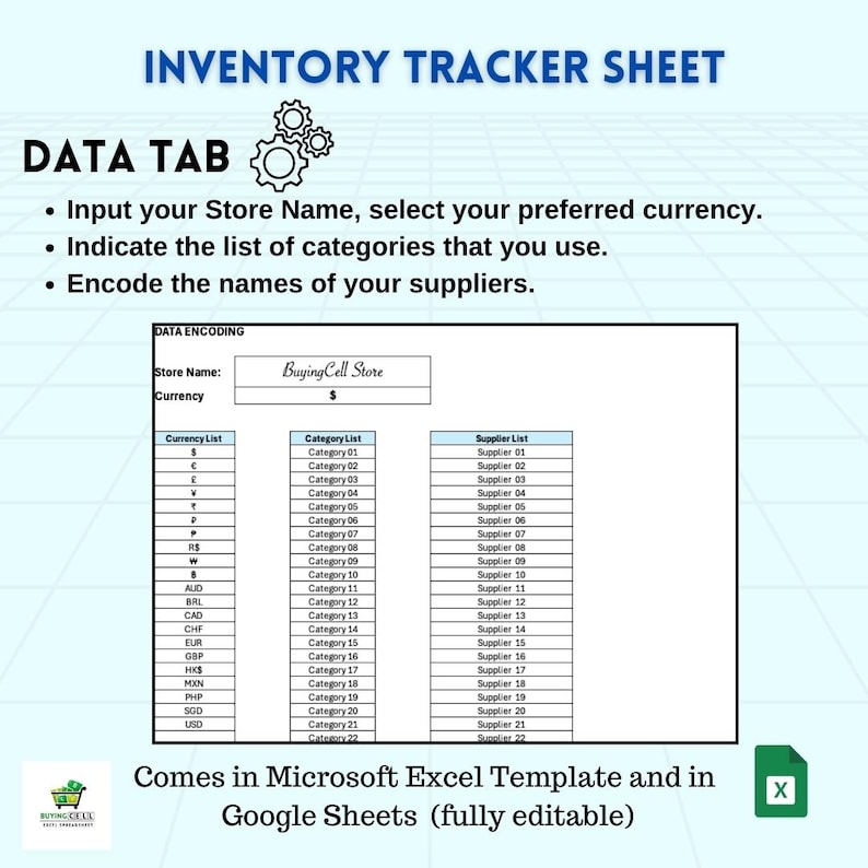 Inventory Tracker Google Sheets & Excel | Automated Stock Management ...