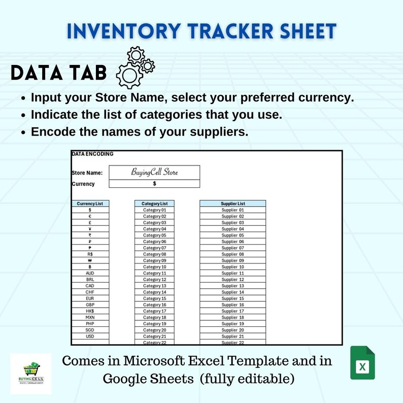 Inventory Tracker Google Sheets & Excel | Automated Stock Management ...