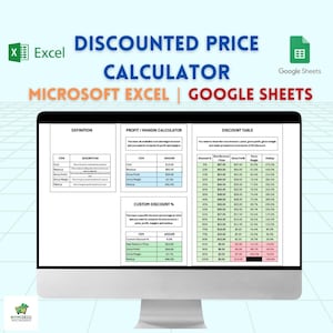 Discount Calculator Excel Template and Google Sheet – Compute Gross Profit, Margin, Markup & Revenue with Custom or Incremental Discounts