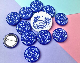 Hen and Chicks Fabric Badges | Hen Party Favours