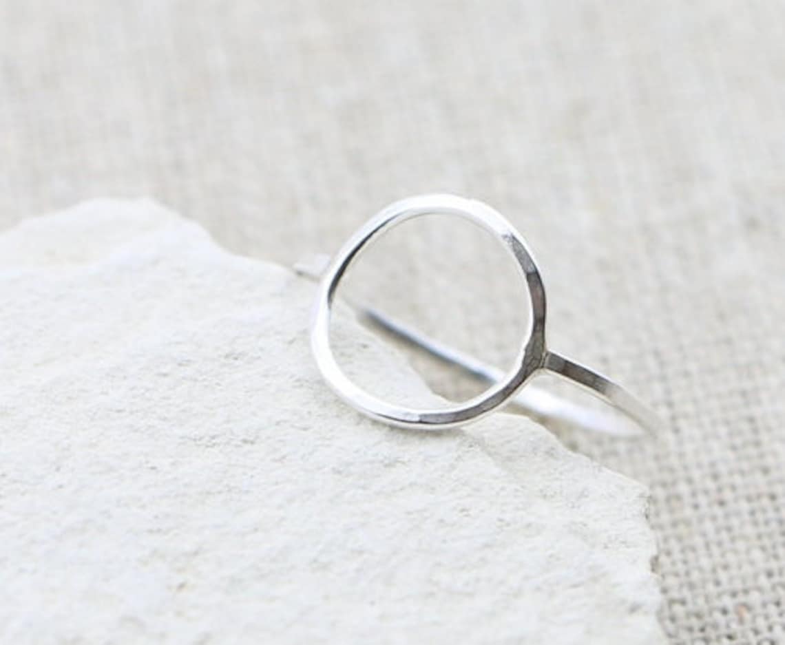 Karma Circle Ring in Sterling Silver Etsy