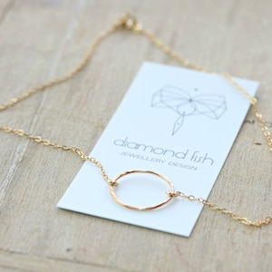 Karma Circle Necklace in 14K Gold Filled | Rose Gold | Sterling Silver | Gold Minimalist Jewelry | Layering Necklace | Gift for Her