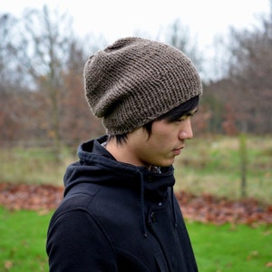 Slouchy Beanie Men's Knitted 