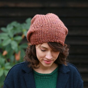 Slouchy Beanie, Women&#39;s Slouchy Beanie, Winter Hat, Unisex Beanie Hat, Winter Fashion Accessories Brown