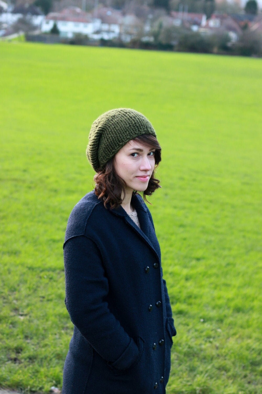 Slouchy Beanie Chunky Knit Hat Winter 