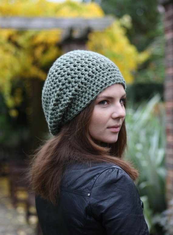 Crochet Slouchy Beanie: Sandalwood Women's Hat