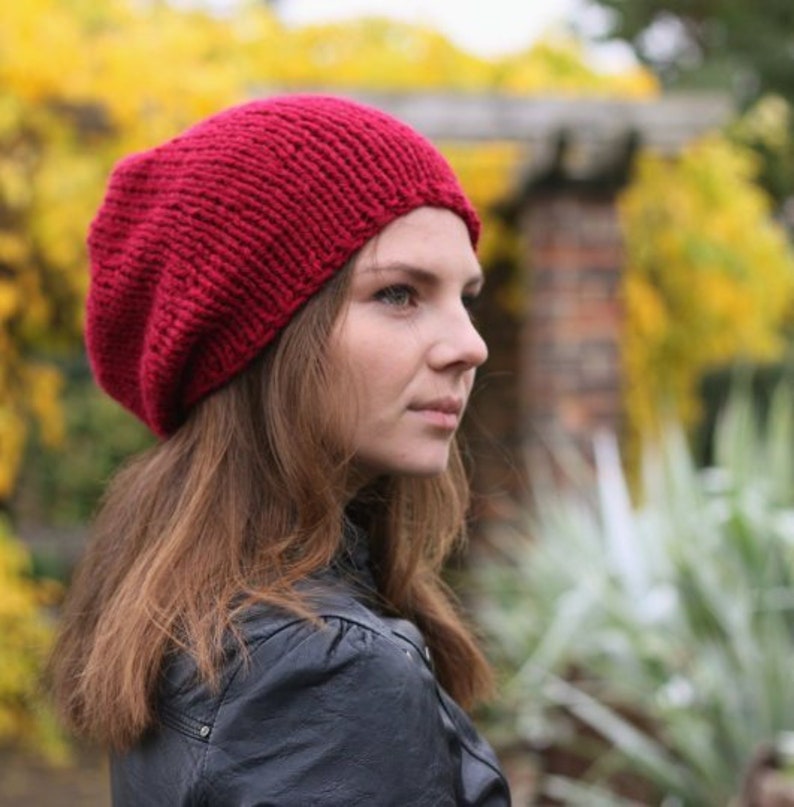 Women's Slouchy Beanie Men's Slouchy Hat Hand Etsy UK