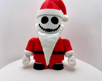 Skeleton Santa Figure | 3D Printed Spooky Christmas Decor