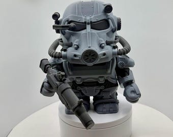 Wasteland Power Armor 3D Printed Figure | Post-Apocalyptic Soldier | Gamer Collectible | Desk Decor | Sci-Fi Armor Figurine