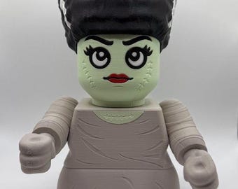 Bride of Frankenstein Chunkie: 3D Printed Halloween Figure
