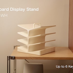 KDS-4WH: Keyboard Display Stand, 6 Keyboards, Stable, Non-Slip, Fits Most Keyboards