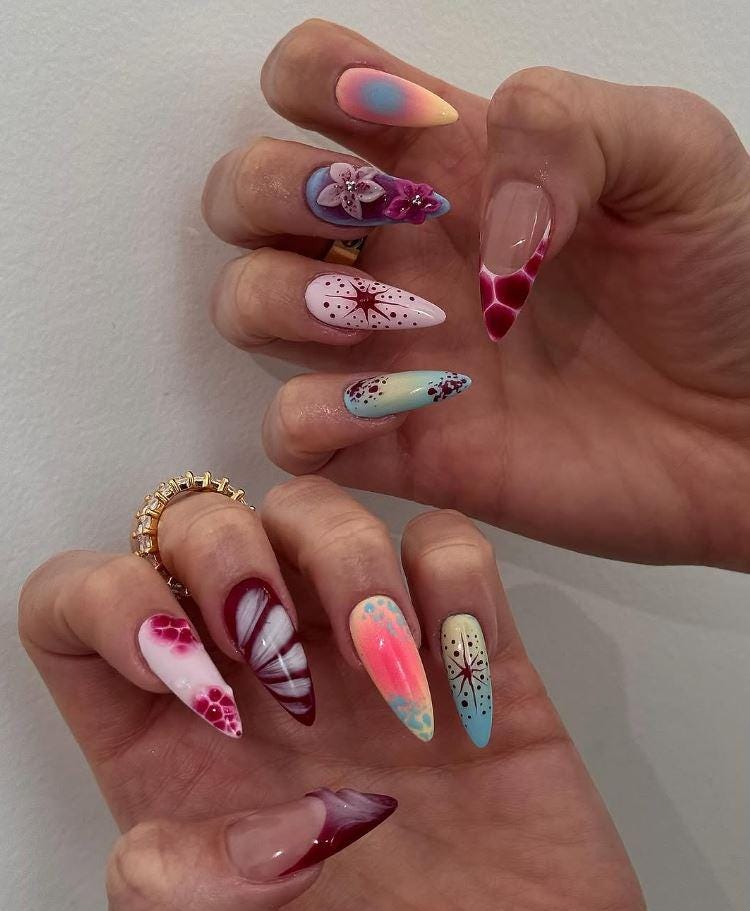Radiant Starburst Dip Nail Designs