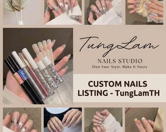 Handmade Custom Design Press On Nails | Personalized 3D Nail Art, Your Own Images & Ideas