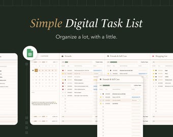 Simple Digital Task List for Google Sheets