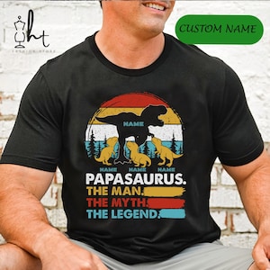 Custom Papasaurus Sweatshirt: Personalized Dinosaur Dad Gift