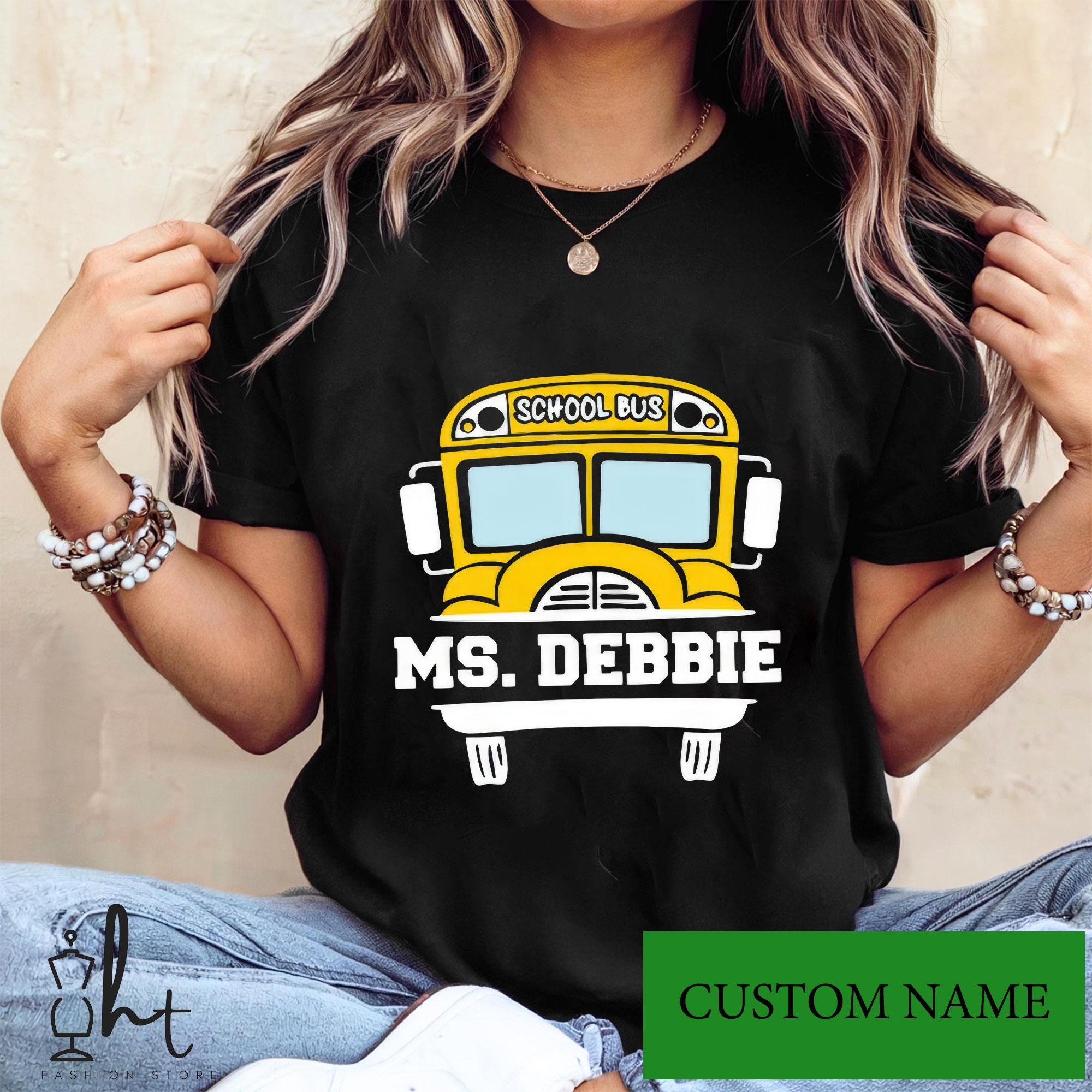 Personalisiertes Schulbusfahrer-T-Shirt: Benutzerdefinierte Back to School Tee